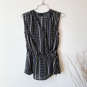 3/$25 Who What Wear Black White Circle Tank Top